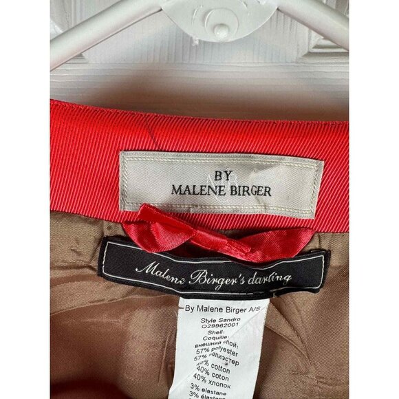 By Malene Birger Cropped Evening Jacket Bolero Blazer Salmon Pink Pockets Lined - Picture 3 of 11